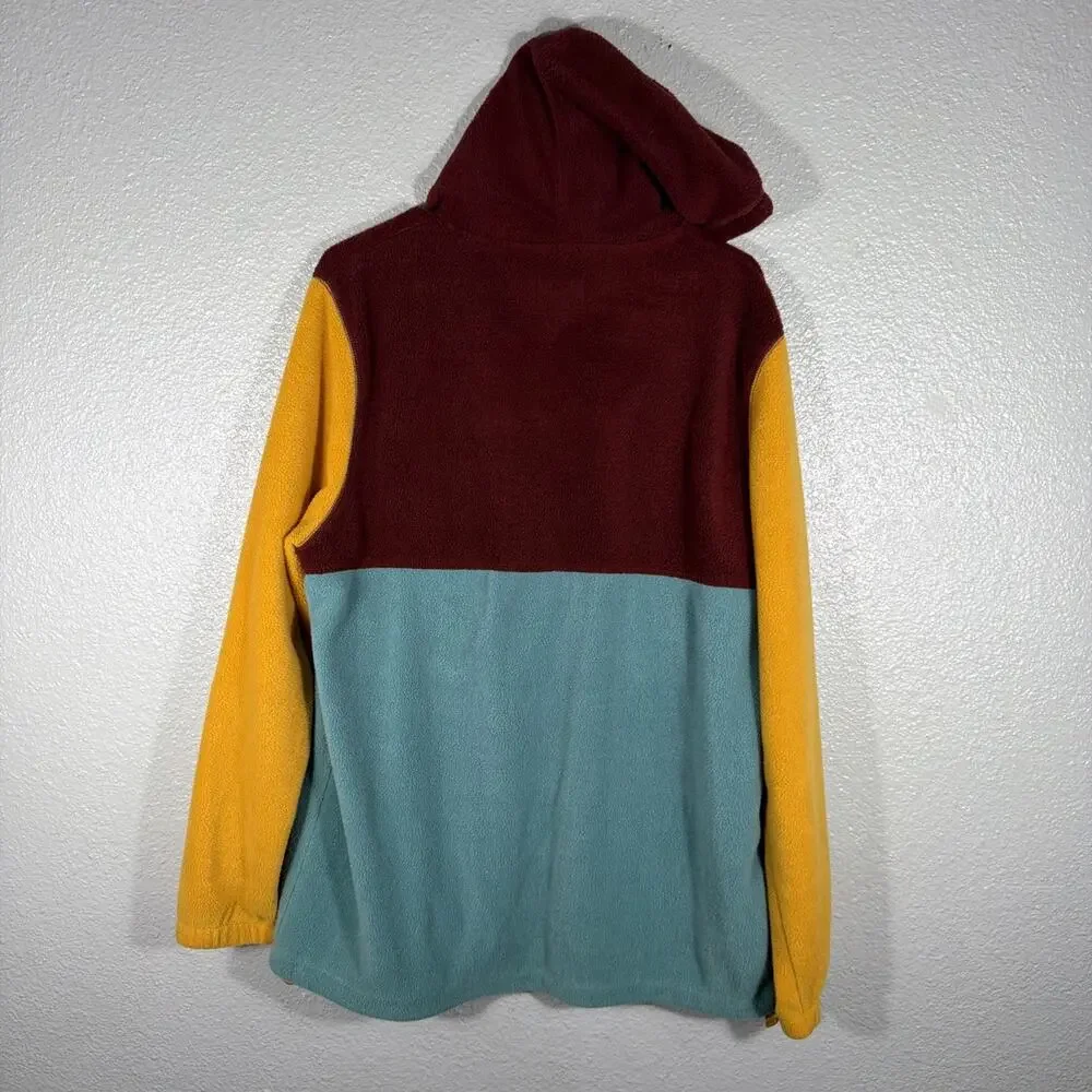 Massive Outdoor Colorblock Fleece Hooded Pullover Mens Size Large